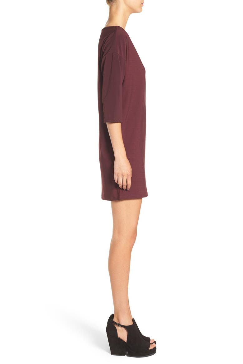 Dolman Dress, Alternate, color, BURGUNDY STEM