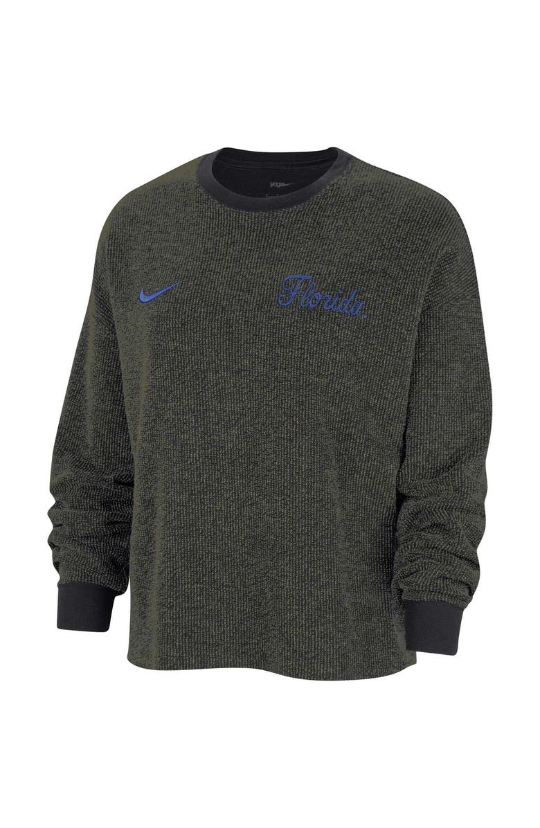 Nike Women's Nike  Black Florida Gators Yoga Script Pullover Sweatshirt, Alternate, color, 