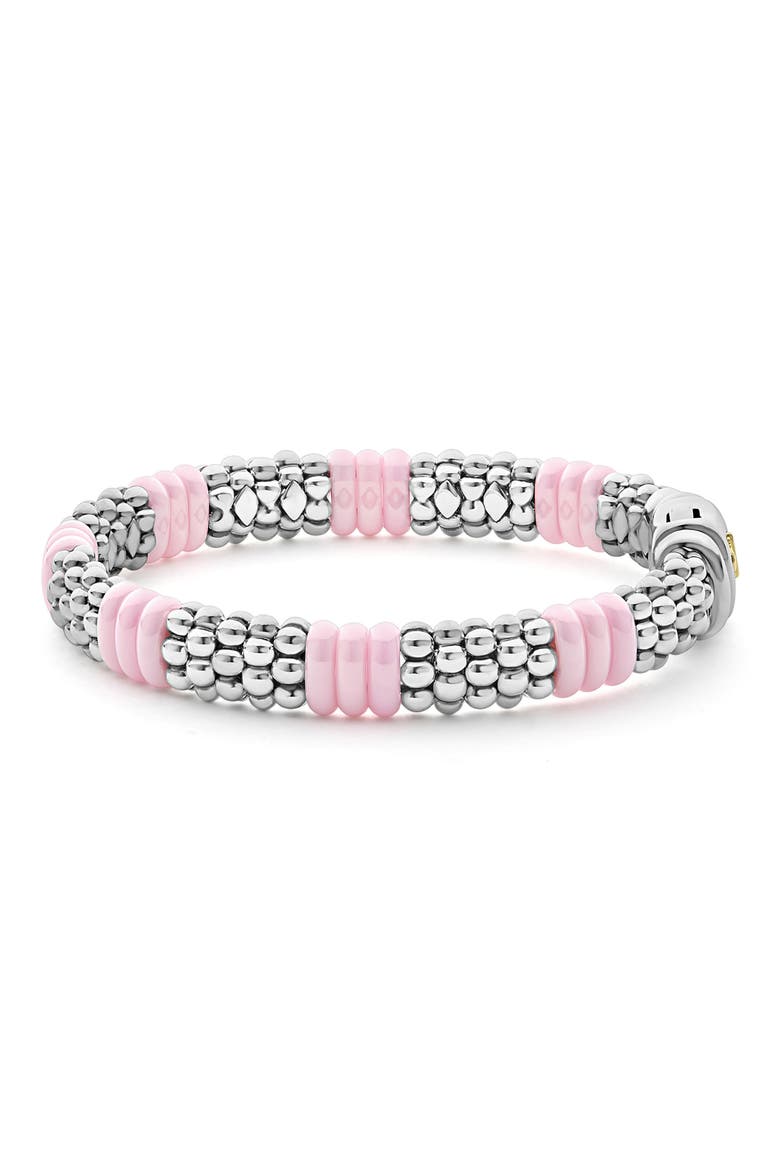 Pink Caviar Ceramic Station Bracelet, Alternate, color, PINK
