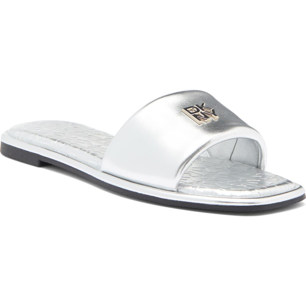 Dkny Bunnie Slide Sandal In Silver