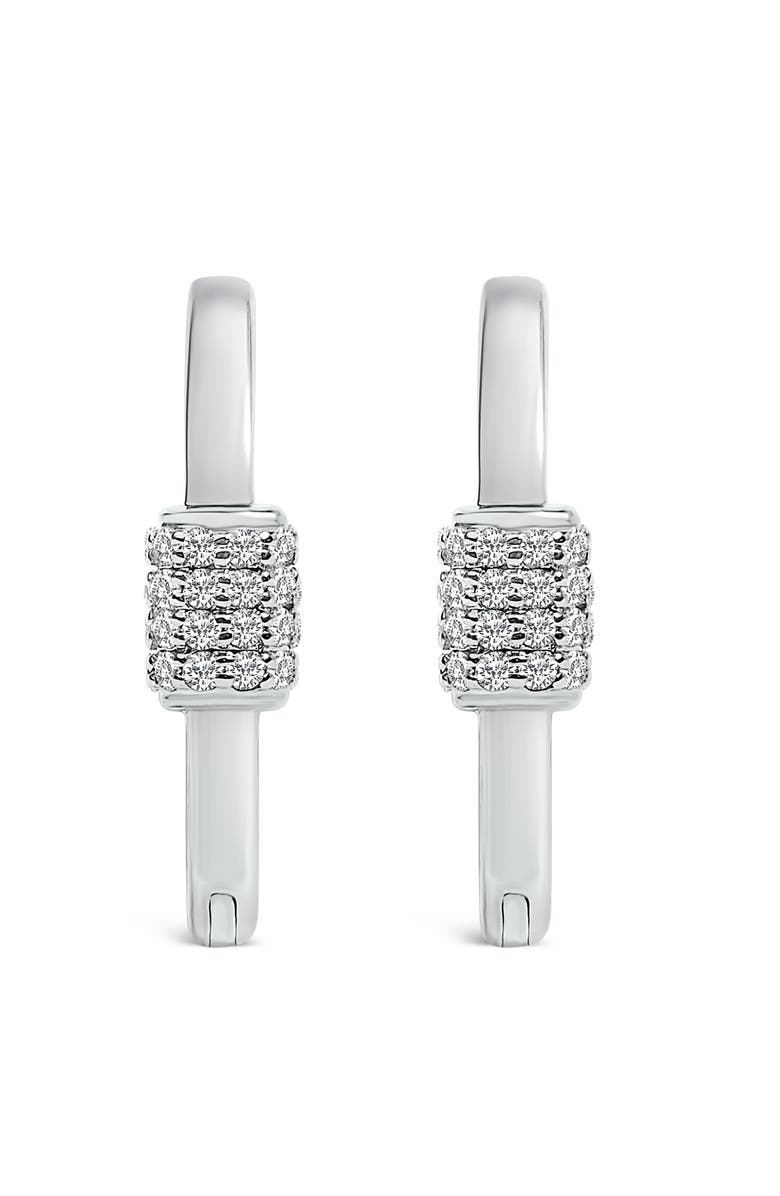 Haus of Brilliance 10K Gold 3/8 Cttw Lab Grown Diamond Heart Shaped Huggie Hoop Earrings, Main, color, White