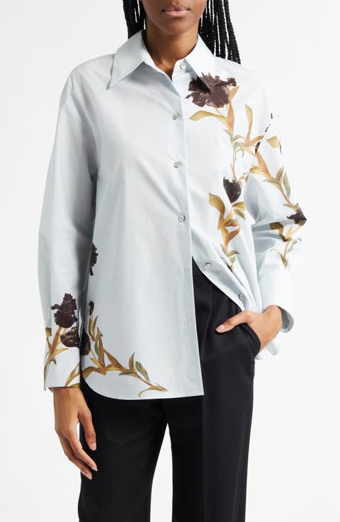 Vince Womens Oversized L/S Shirt, Rosea, XX-Small US at