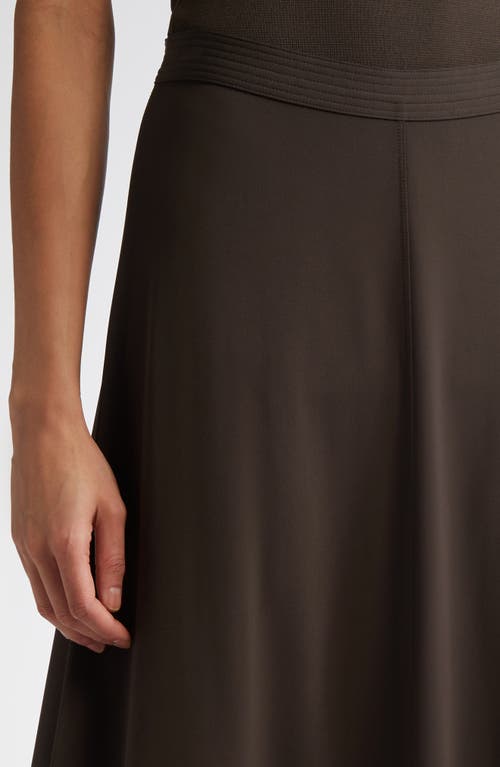Shop Totême Toteme Fluid Jersey Maxi Skirt In Pepper