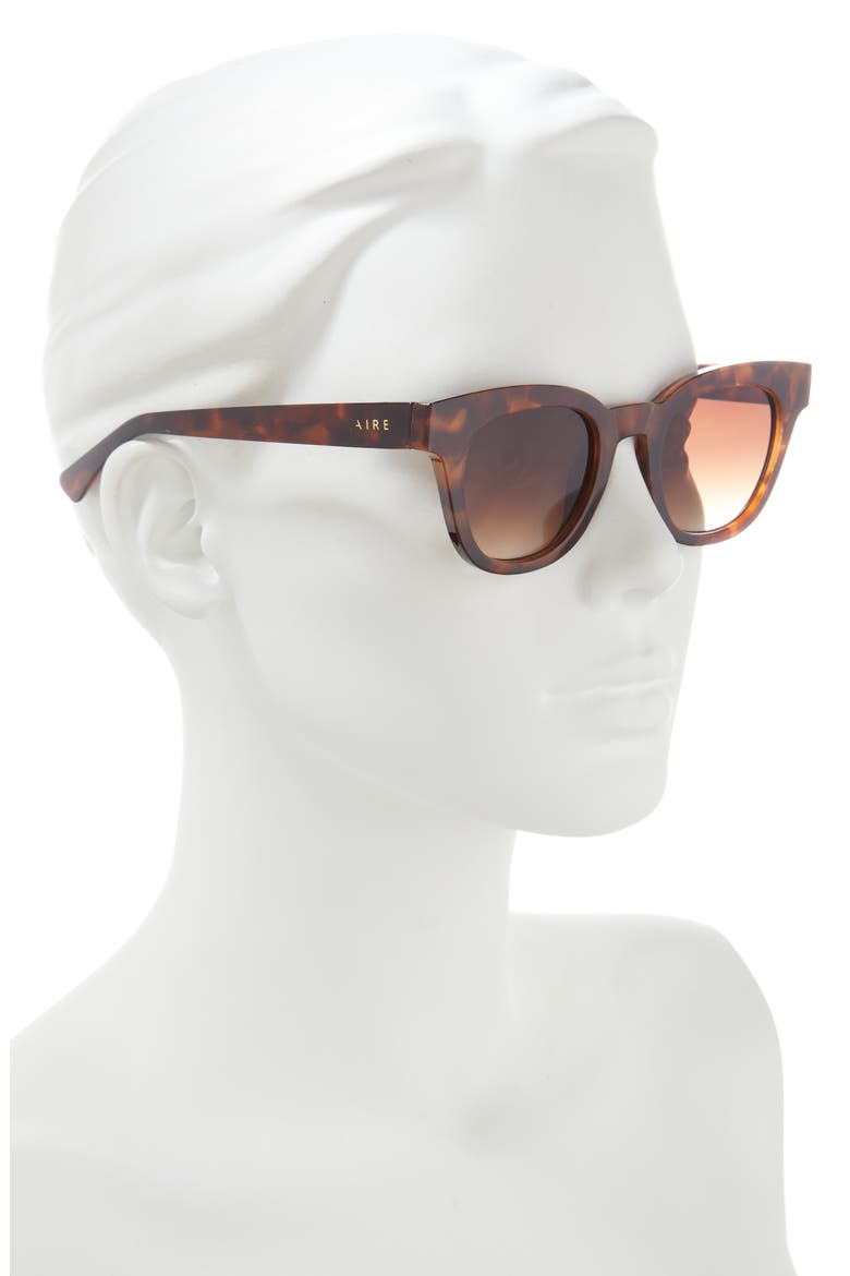 50mm Dorado D-Frame Sunglasses, Alternate, color, TORT / BROWN GRAD