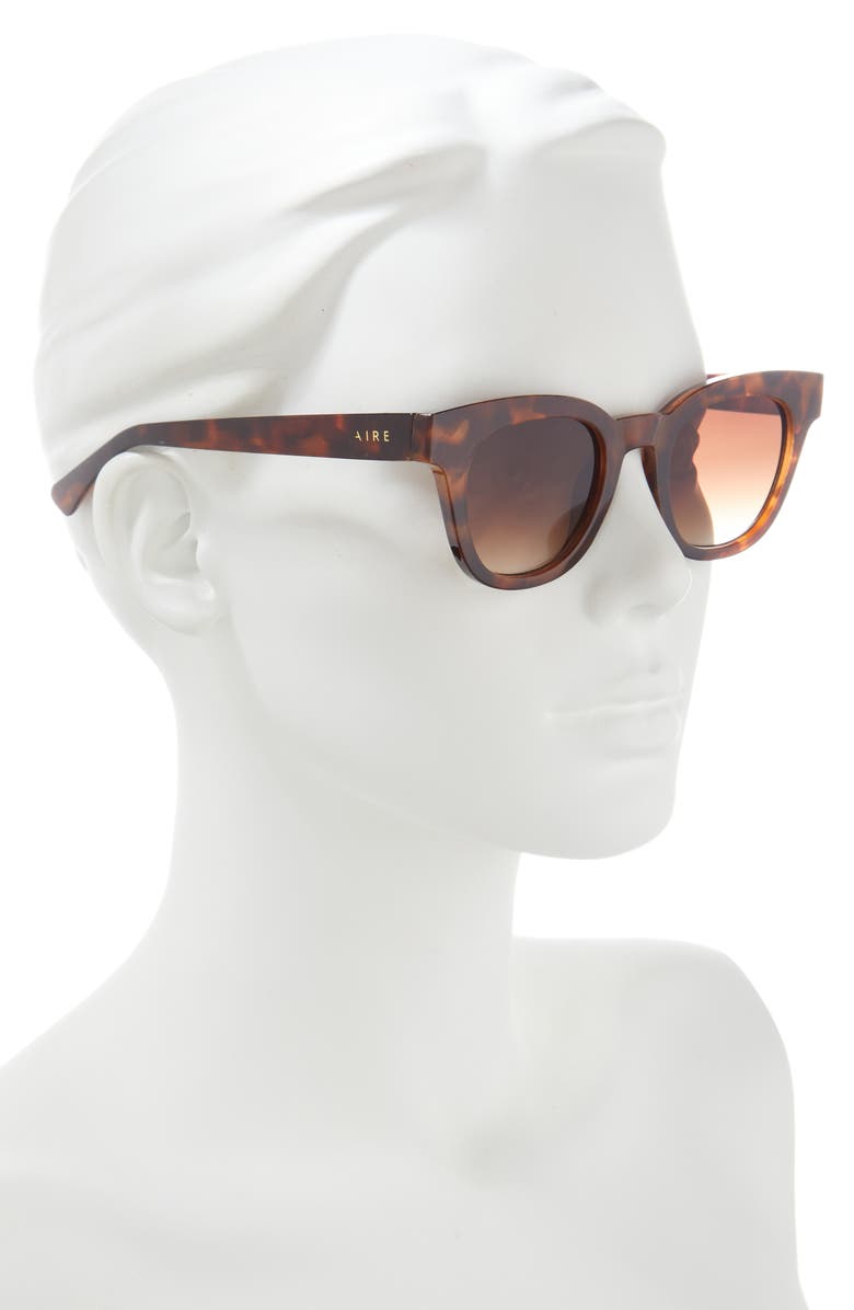AIRE 50mm Dorado D-Frame Sunglasses, Alternate, color, Tort / Brown Grad