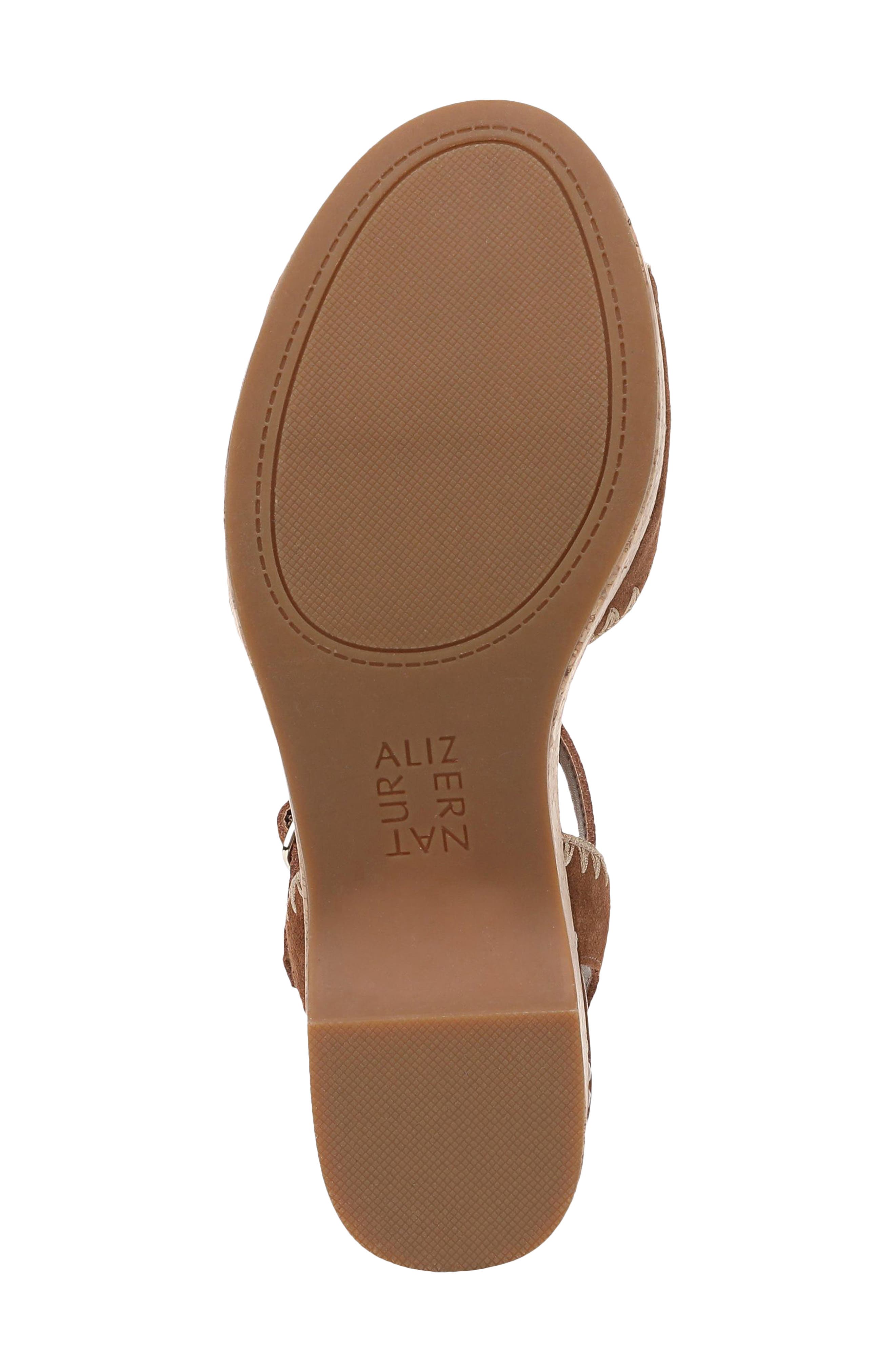Della Platform Ankle Strap Sandal, Alternate, color, WALNUT WAKE