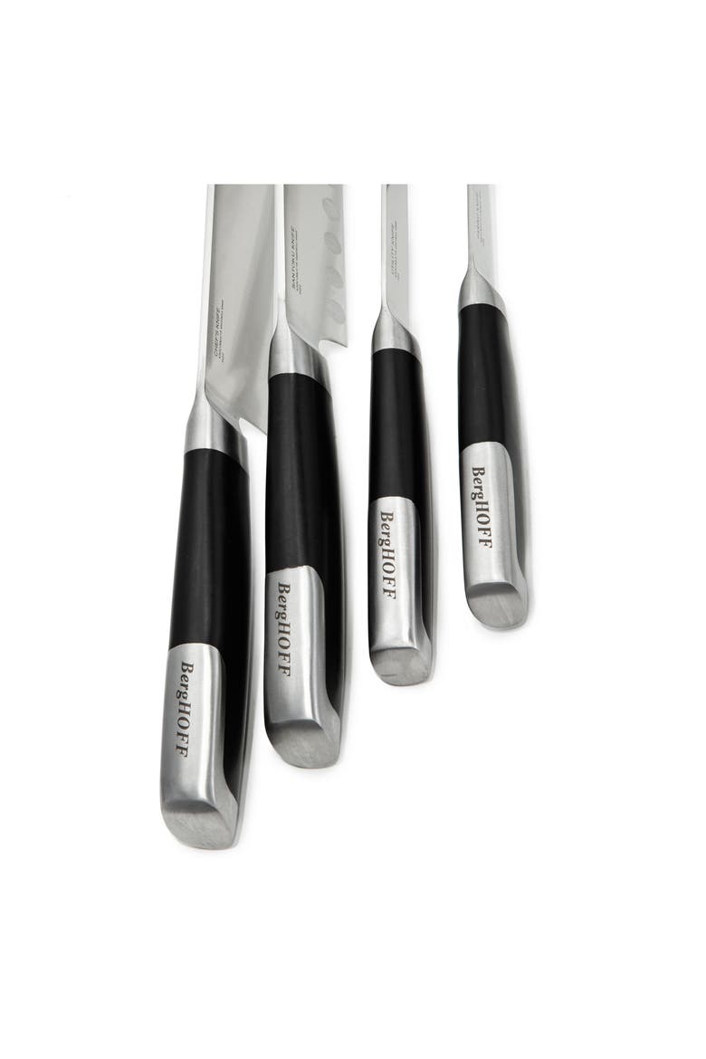 4-Piece Stainless Steel Cutlery Set, Alternate, color, BLACK