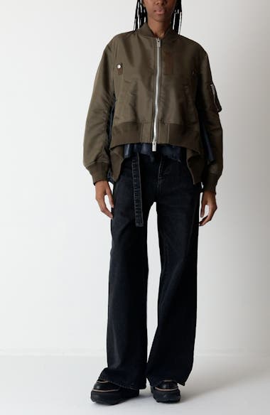 Sacai Belted Wide Leg Jeans | Nordstrom