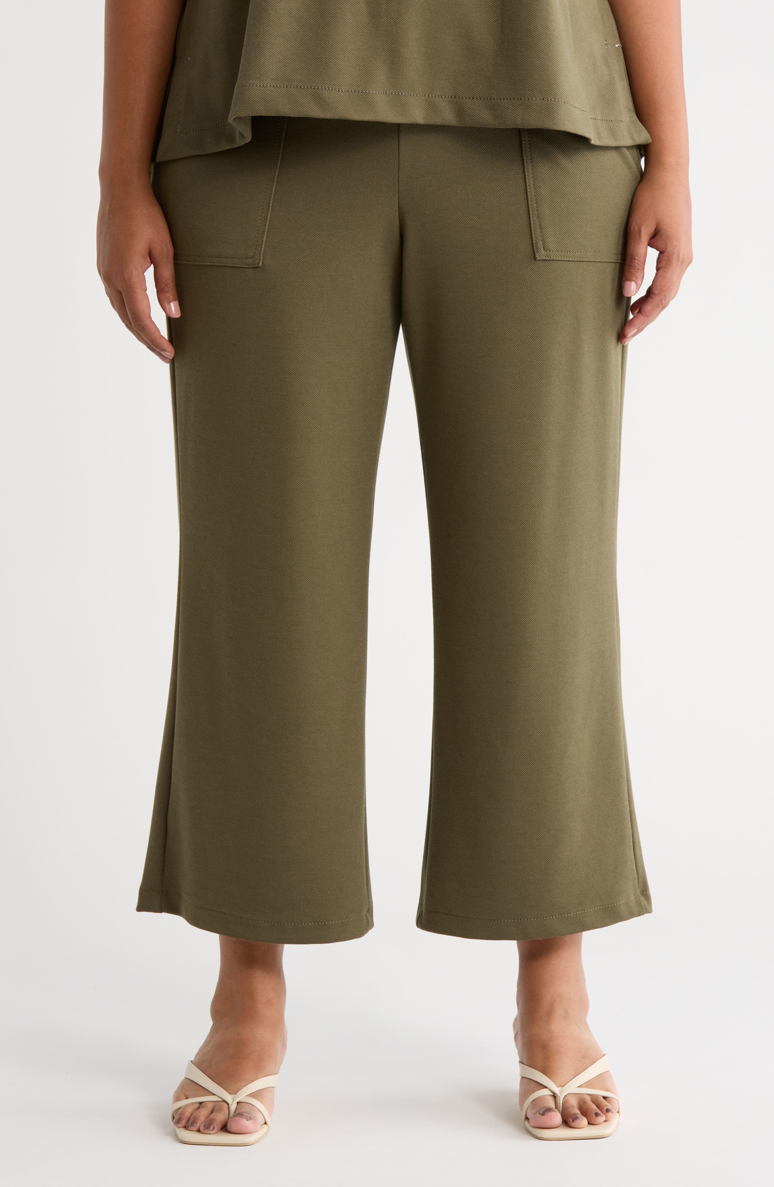 MAX STUDIO Crop Wide Leg Pants