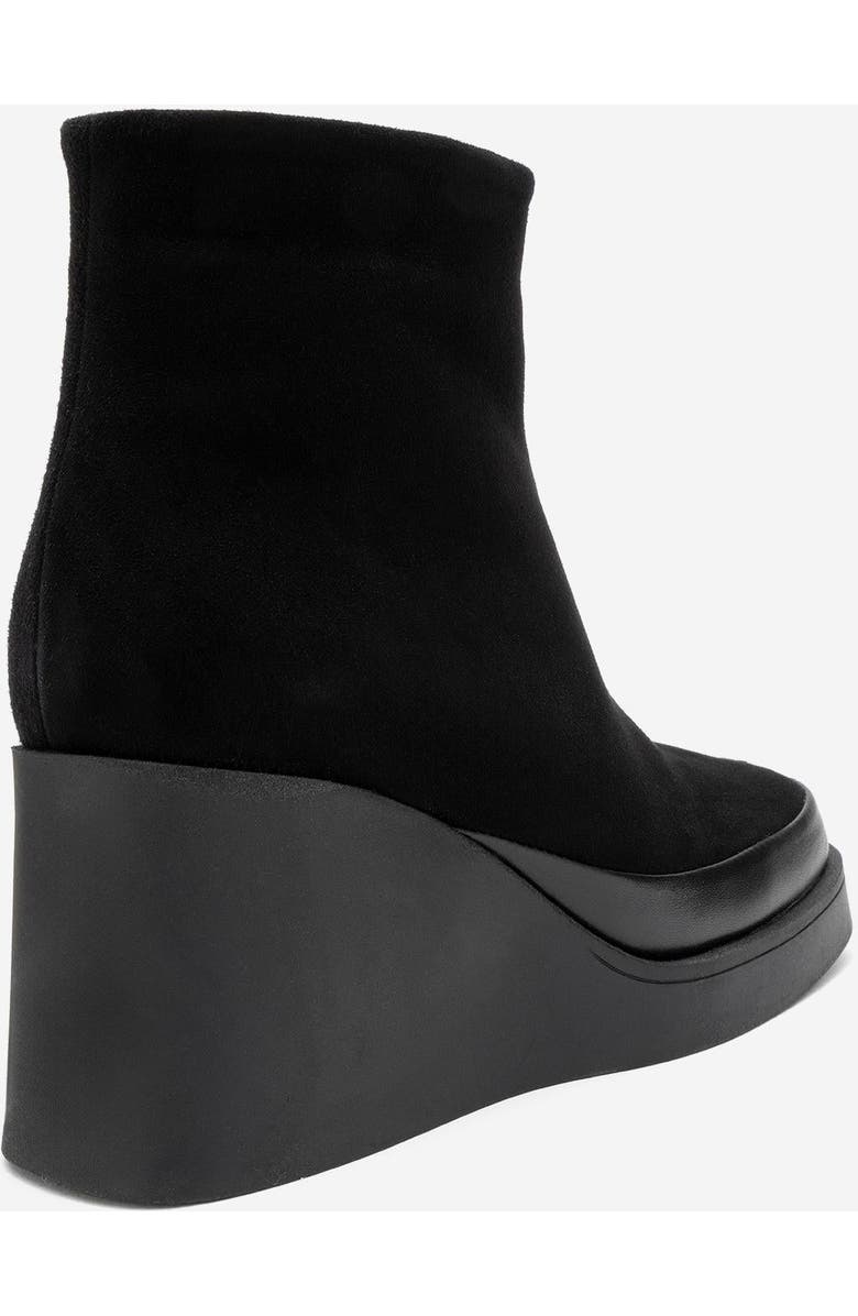Forever & Always Shoes Livia Leather Wedge Boot, Alternate, color, Black