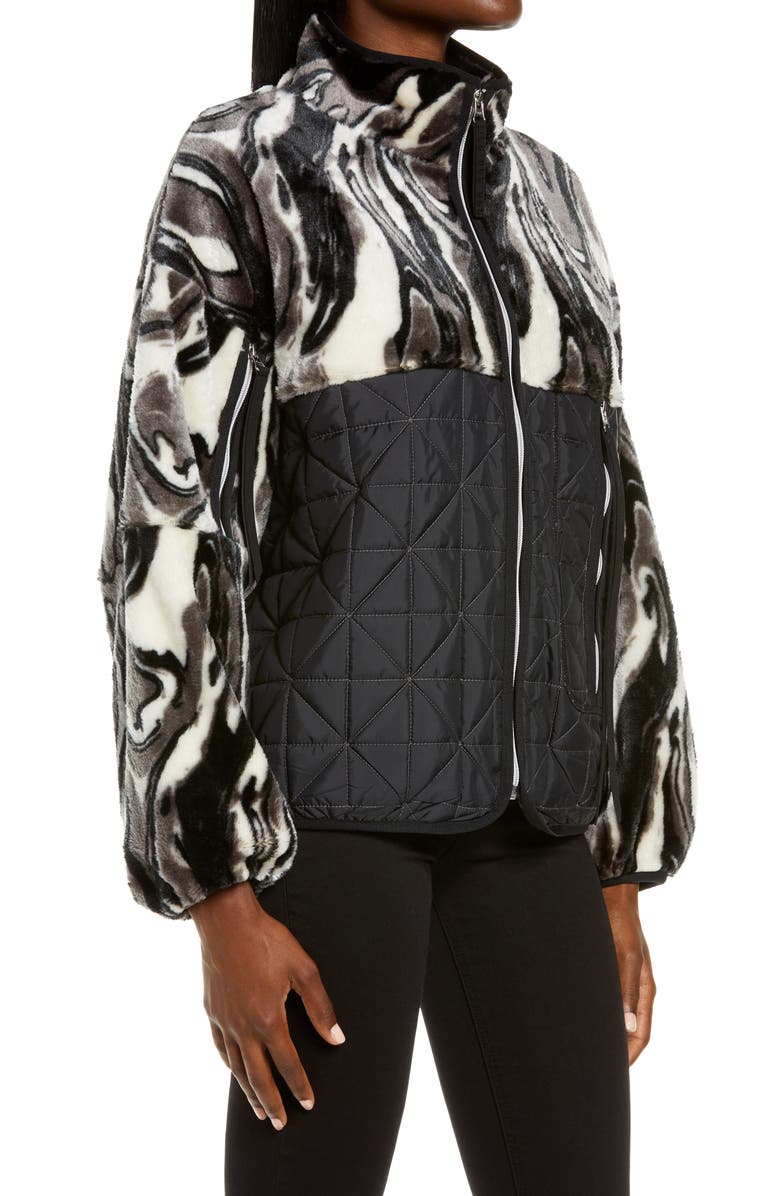 UGG<sup>®</sup> Marlene Quilted Fleece Jacket, Alternate, color,