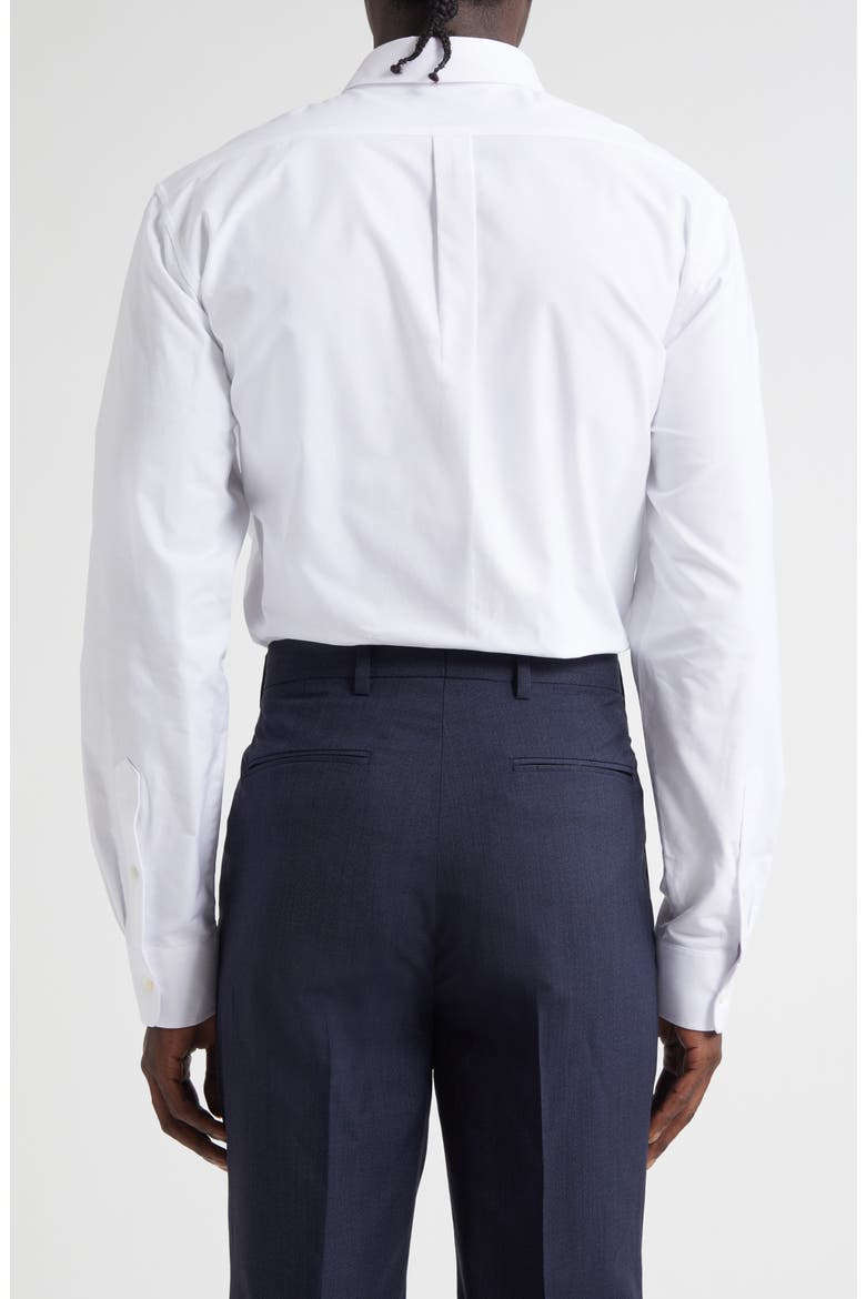 Paris Embroidered Classic Fit Cotton Poplin Button-Down Shirt, Alternate, color, WHITE