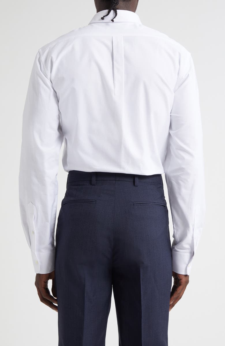 Givenchy Paris Embroidered Classic Fit Cotton Poplin Button-Down Shirt, Alternate, color, White