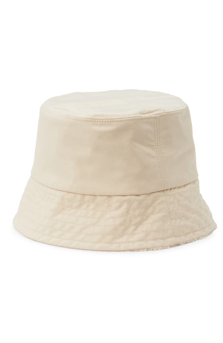 Moncler Reversible Cotton Canvas & Teddy Bucket Hat, Alternate, color, 