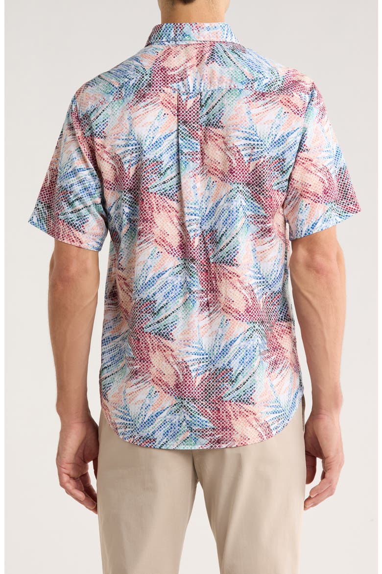Tortola Cartago Palms Button-Up Shirt, Alternate, color, SANTA ANA