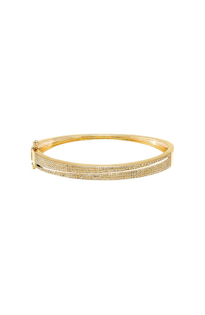 BY ADINA EDEN Diamond Double Graduated Row Bangle 14K, Alternate, color, 14K Gold