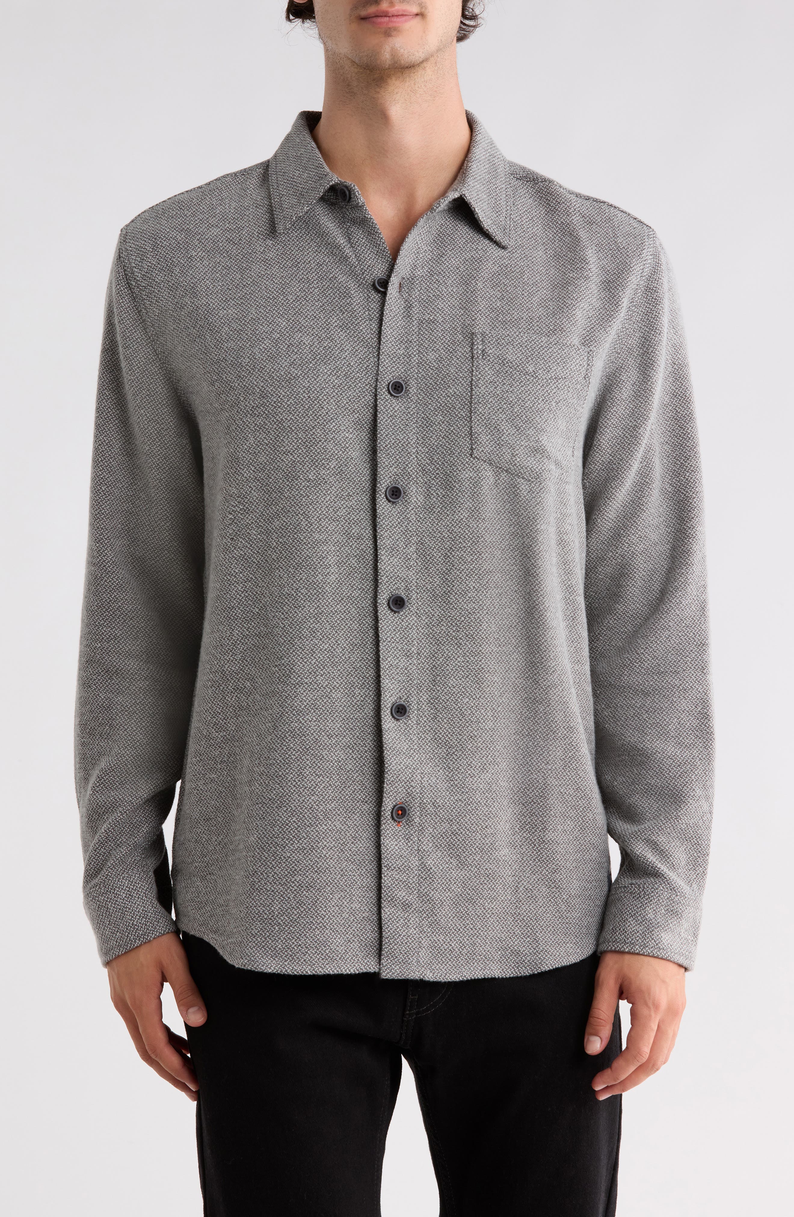 Pebble Dobby Cotton Shirt Jacket