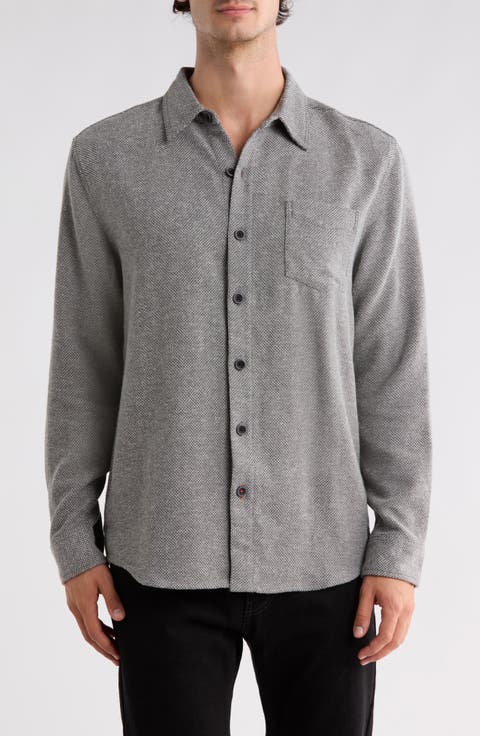 Pebble Dobby Cotton Shirt Jacket