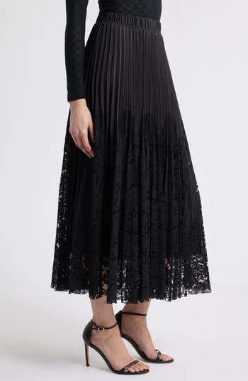 Madaleine Pleated Lace Skirt
