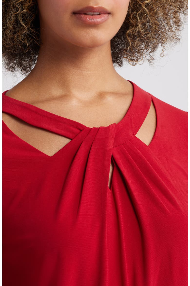 Sleeveless Twist Front Jersey Top, Alternate, color, FIRE RED