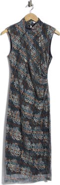 Ramy Brook Mandy Mock Neck Midi Dress