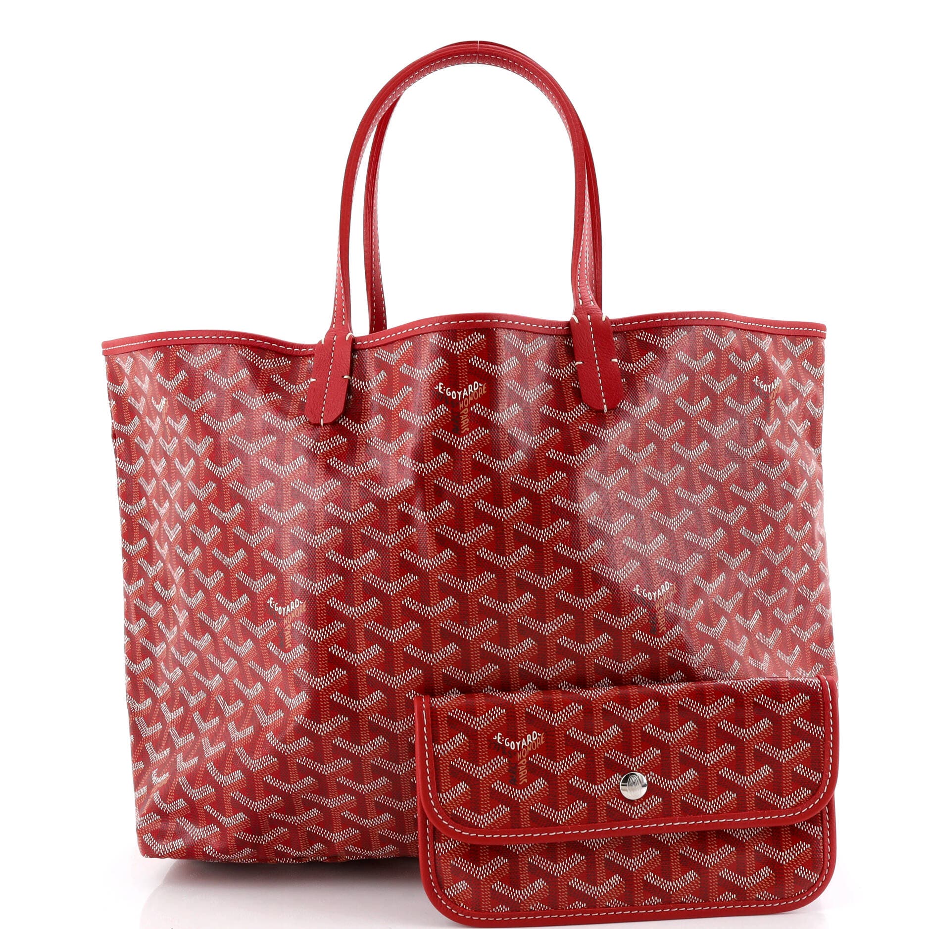 Pre-Owned Goyard Saint Louis Tote Coated Canvas PM, Alternate, color, Red