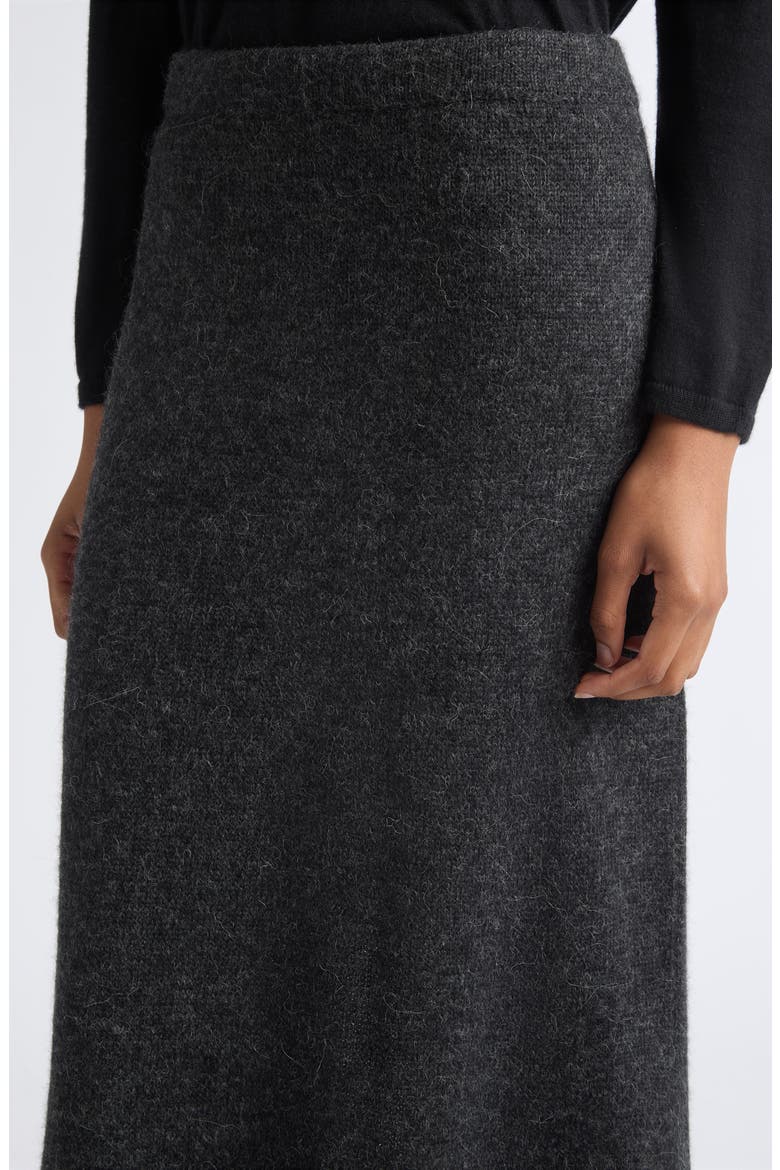 Dione Knit Alpaca & Merino Wool Blend Maxi Skirt, Alternate, color, CHARCOAL