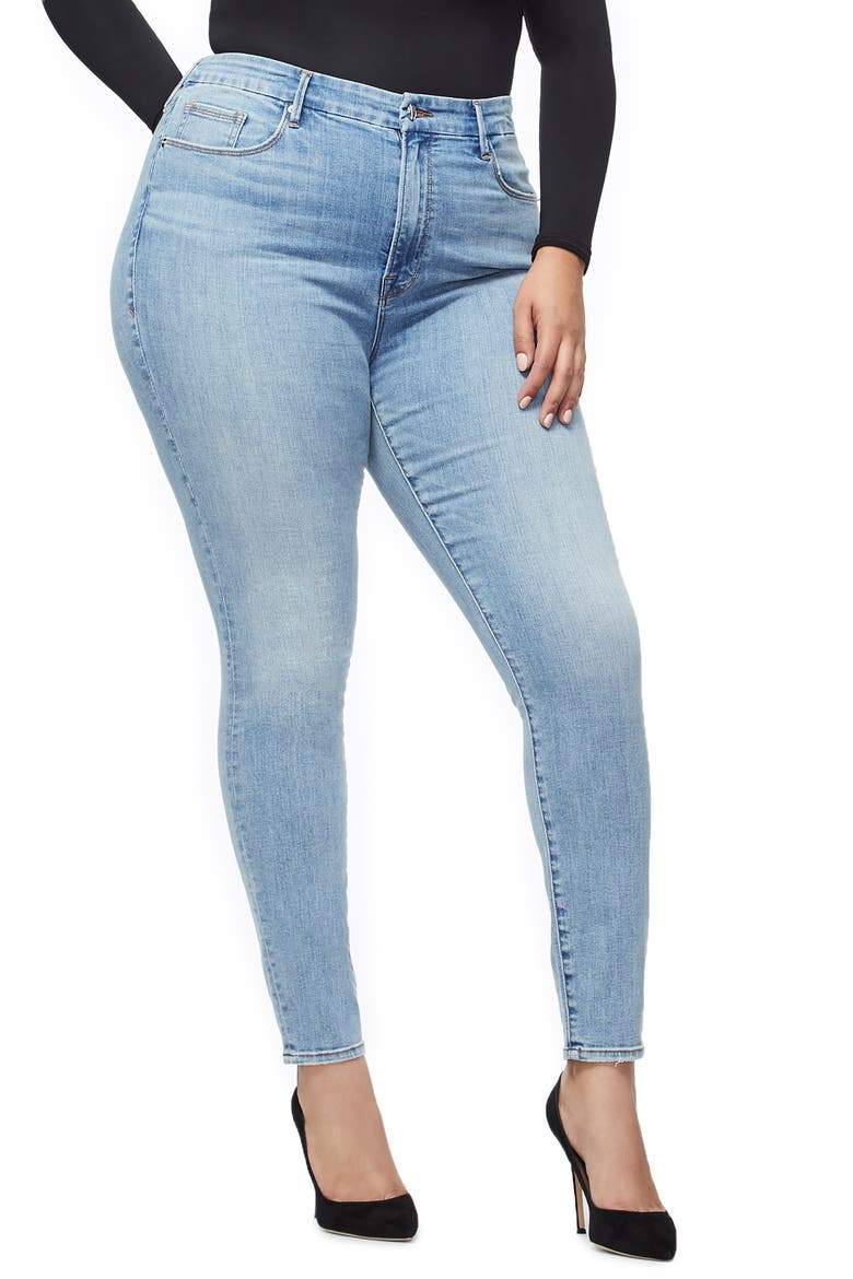 Good Legs Ripped High Waist Skinny Jeans, Alternate, color, BLUE221