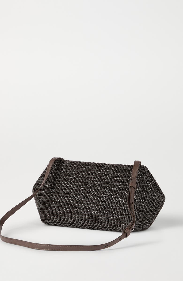 Brunello Cucinelli Precious pouch bag, Alternate, color, Black