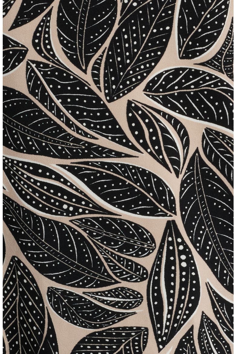 Leaf Print Sleeveless Top, Alternate, color, ANNE BLACK/ LATTE
