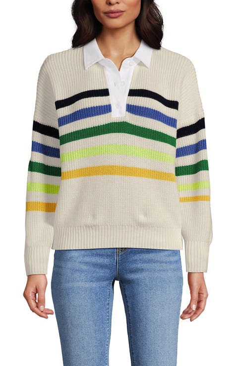 Drifter Rugby with Woven Collar Sweater