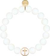 Little Miss Zoe Semi-Precious Gemstone Corss Bracelet in Gift Pouch