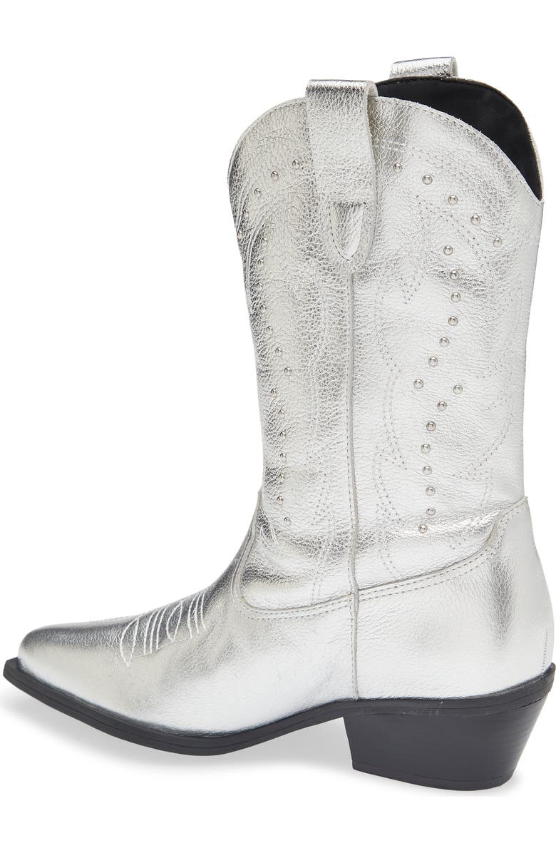 Bottero Metallic Western Boot, Alternate, color,