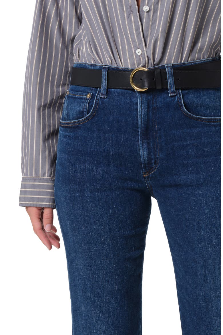 Delfina High Waist Ankle Straight Leg Jeans, Alternate, color, PIERRE LIGHT INDIGO