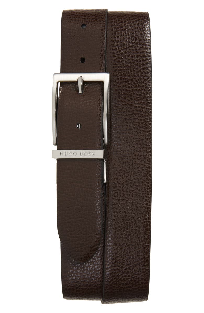 BOSS Ollie Reversible Leather Belt, Alternate, color, Black/Dark Brown
