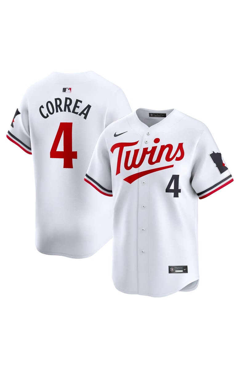 Nike Men's Nike Carlos Correa White Minnesota Twins Home Limited Player Jersey, Main, color, 
