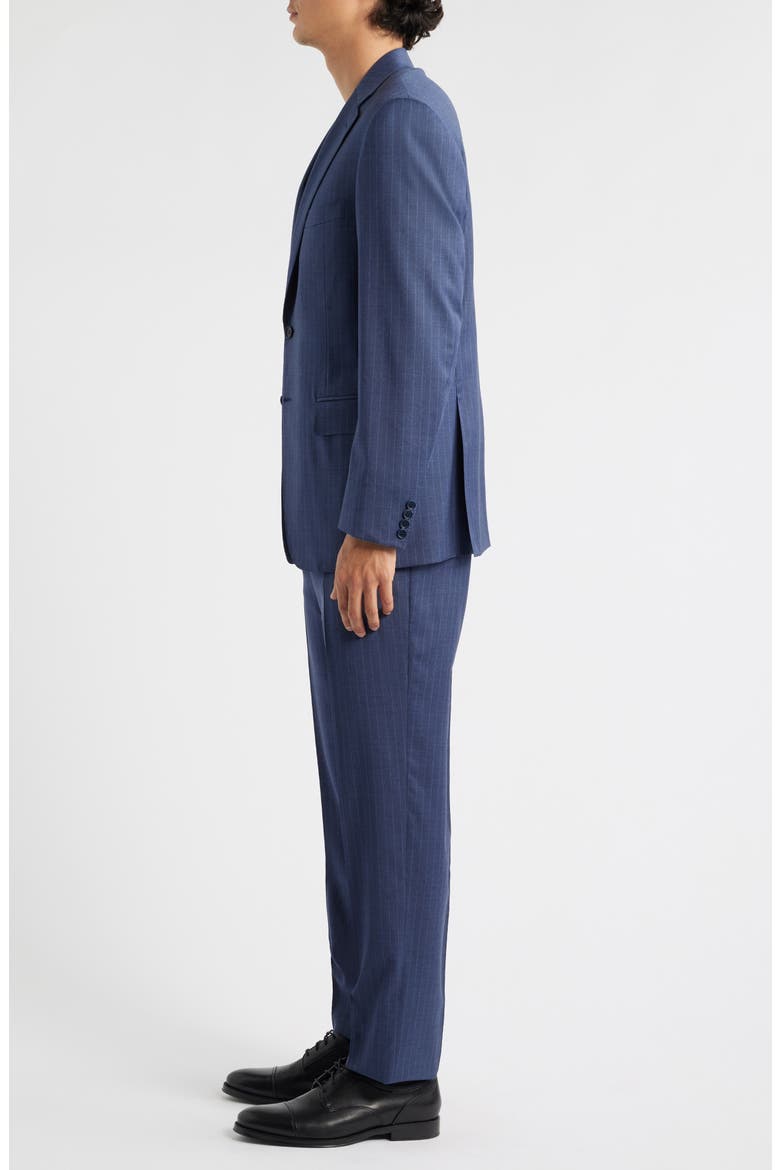 Siena Regular Fit Pinstripe Blue Wool Suit, Alternate, color, MEDIUM BLUE