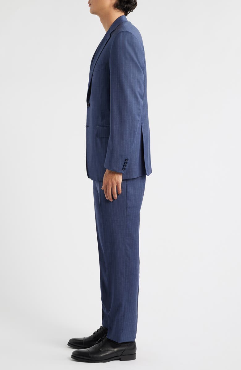 Canali Siena Regular Fit Pinstripe Blue Wool Suit, Alternate, color, Medium Blue