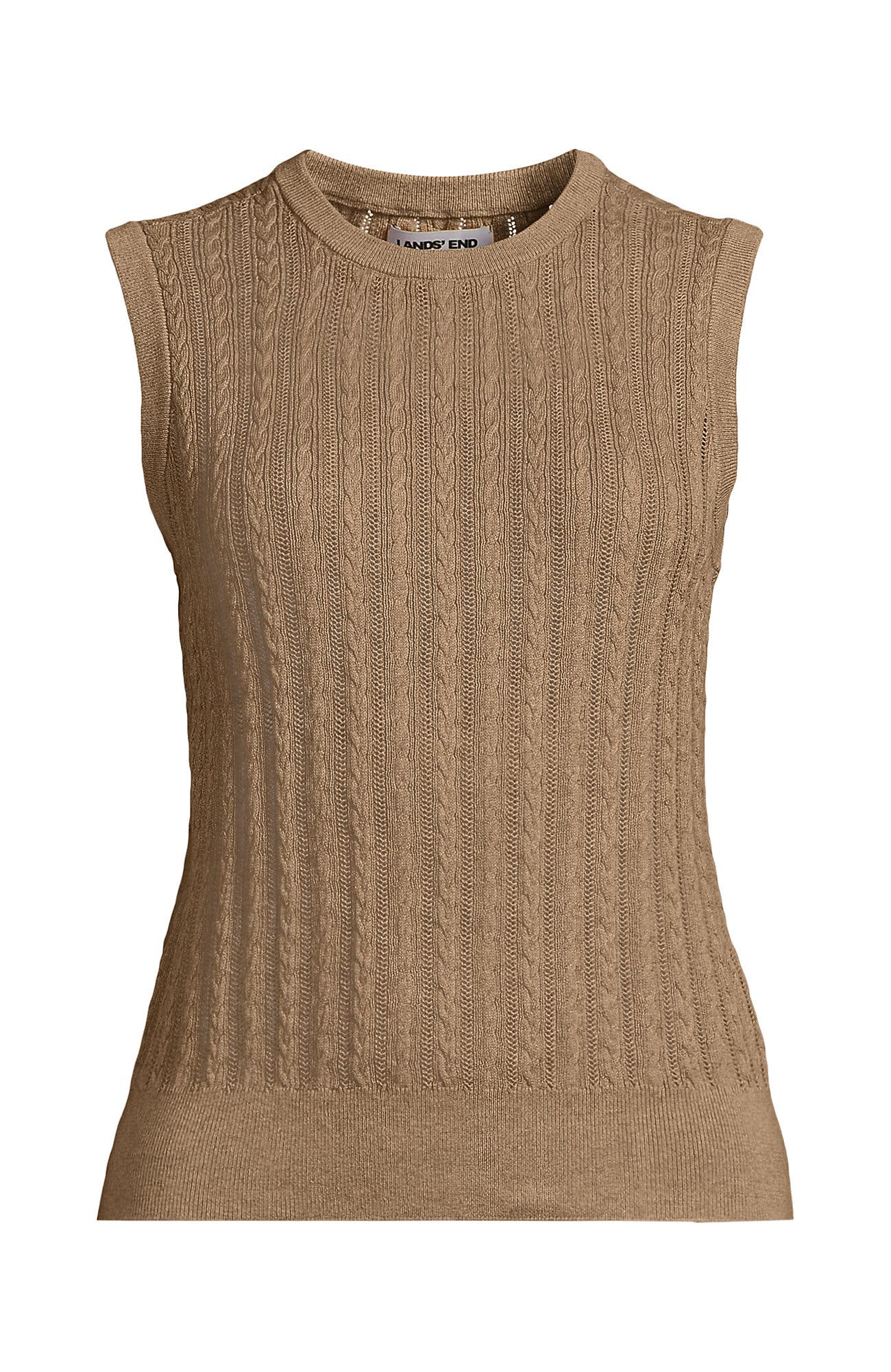 Lands' End Cotton Pointelle Shell Sweater (Women) | Nordstrom