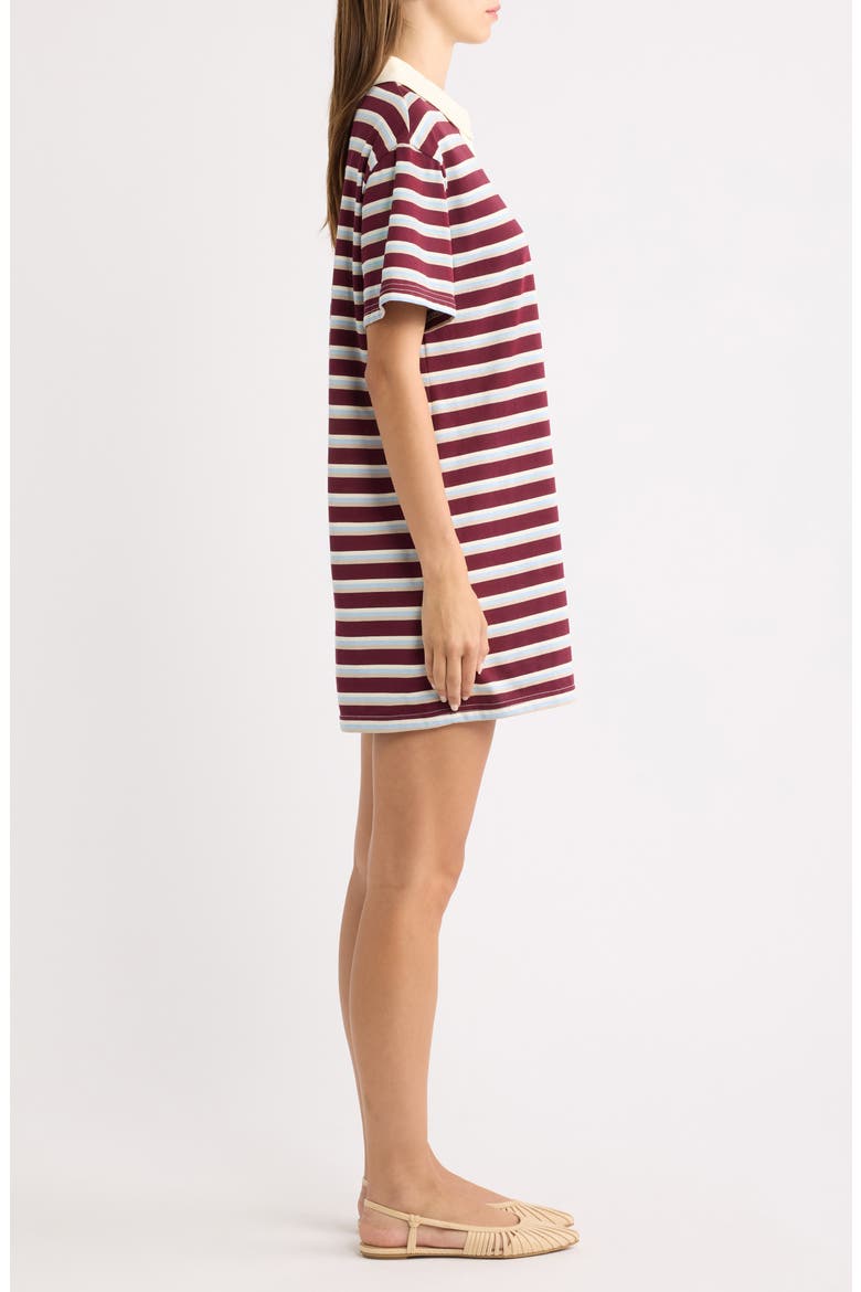Gordie Stripe Polo Dress, Alternate, color, BURGUNDY STRIPE