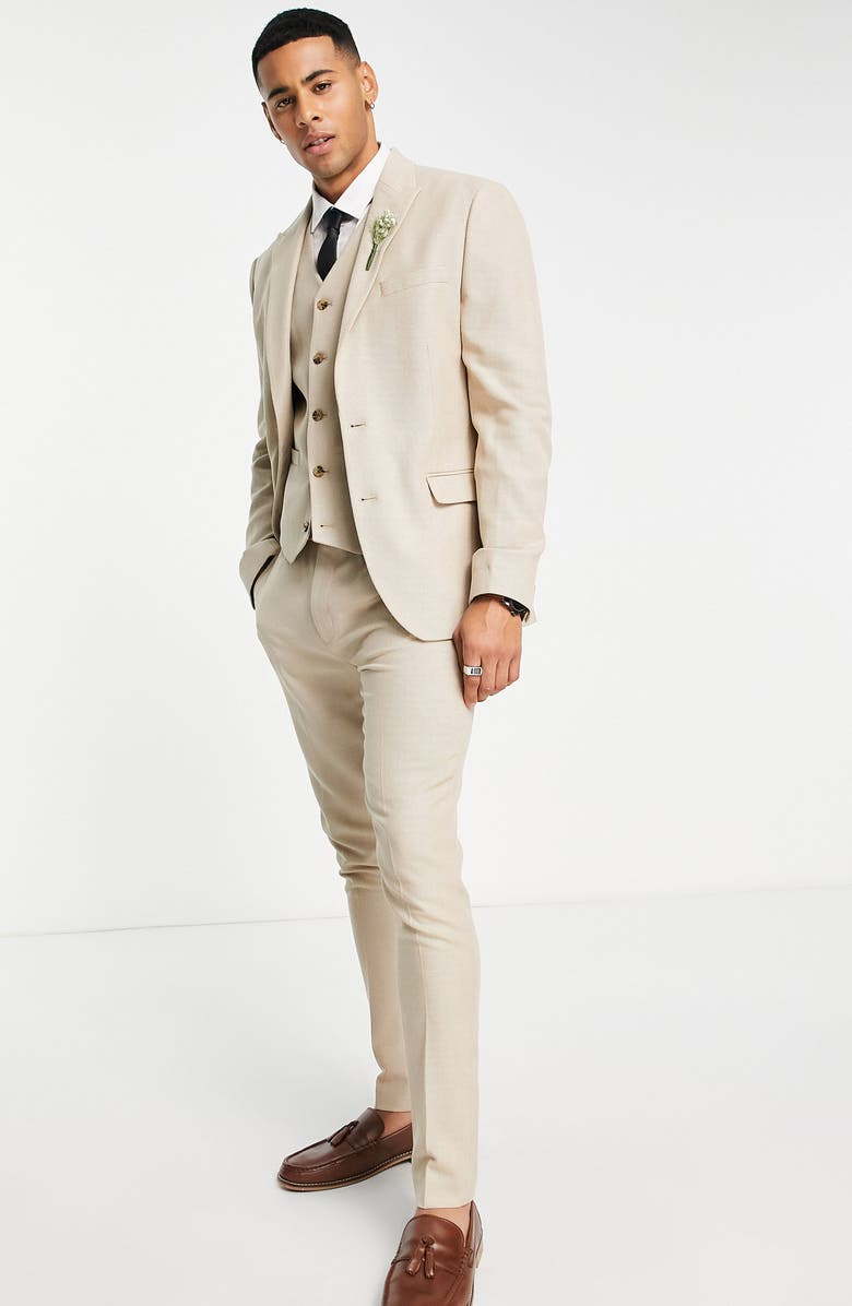 ASOS DESIGN Wedding Skinny Suit Trousers, Alternate, color,
