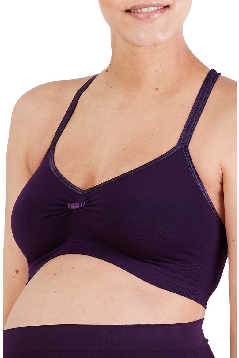Serenity Lace Maternity Bralette, Main, color, BLUEBERRY
