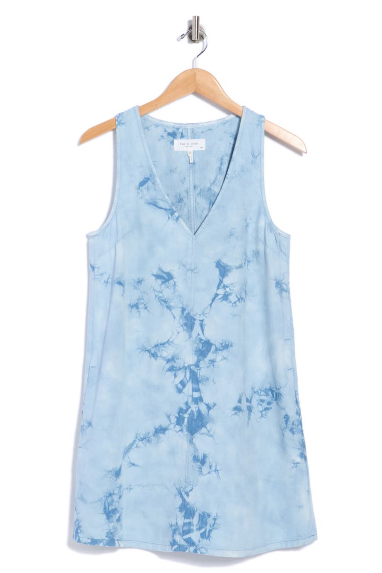 Nala Denim Minidress, Main, color, BLUE TIE DYE