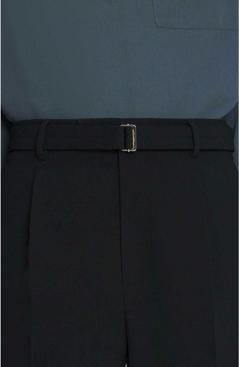 Lanvin Straight Fit Wool Pants, Alternate, color, Black