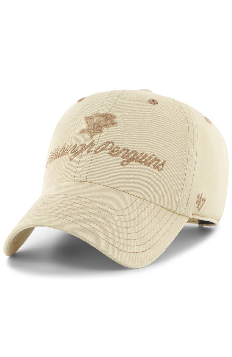 '47 Women's '47 Cream Pittsburgh Penguins Haze Clean Up Adjustable Hat, Main, color, 