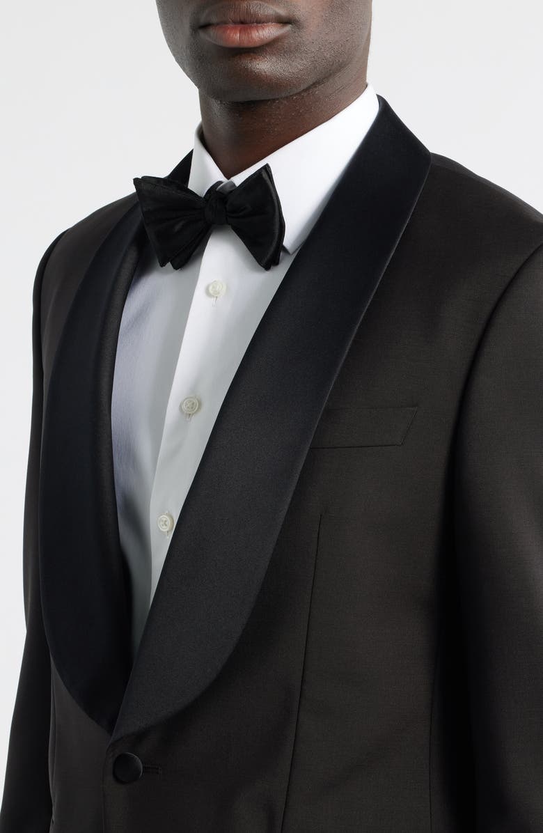 BOSS Huge Shawl Collar Dark Brown Wool & Mohair Tuxedo, Alternate, color, Dark Brown