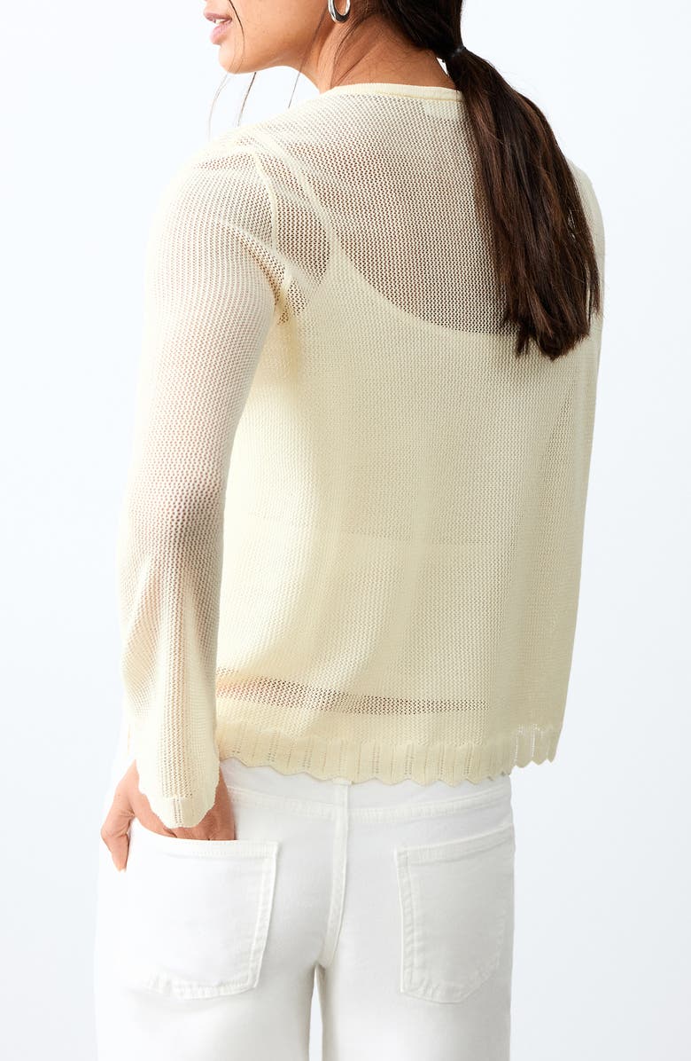 MANGO TEEN Open Stitch Sweater, Alternate, color, Yellow
