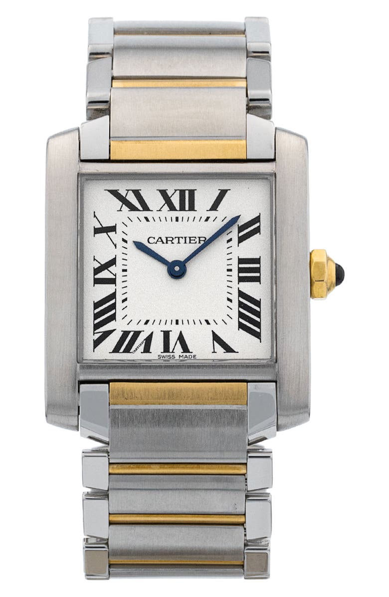Watchfinder & Co. Cartier Preowned Tank Francaise Bracelet Watch, 25mm, Main, color, 