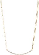 MESHMERISE Diamond Paperclip Link Necklace - 0.06ct.