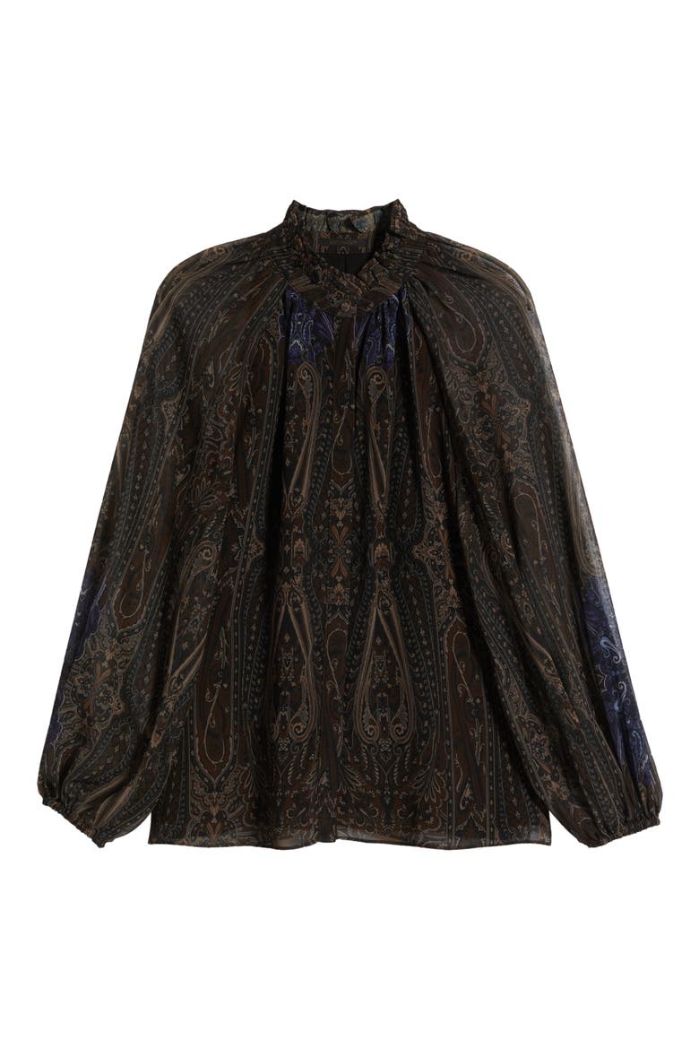 Sofiana Paisley Long Sleeve Top, Alternate, color, COCO MULTI